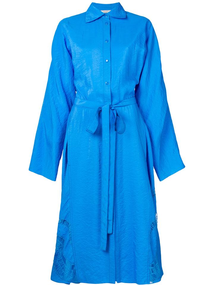 Nina Ricci Loose-fit Belted Shirt Dress - Blue