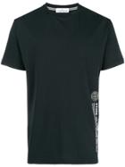 Stone Island Side Logo Print T-shirt - Black