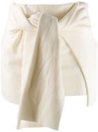 Jacquemus Tie Front Mini Skirt - White