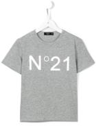 No21 Kids Logo Print T-shirt, Boy's, Size: 12 Yrs, Grey