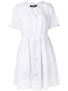 Twin-set Embroidered Sun Dress - White