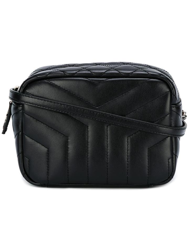 Saint Laurent Toy Monogram Bowling Bag, Women's, Black, Leather