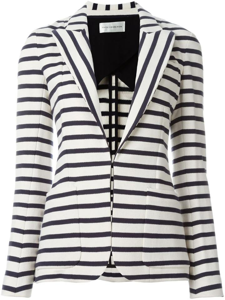 Faith Connexion Striped Blazer - Nude & Neutrals