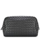 Bottega Veneta Intrecciato Weave Wash Bag - Black