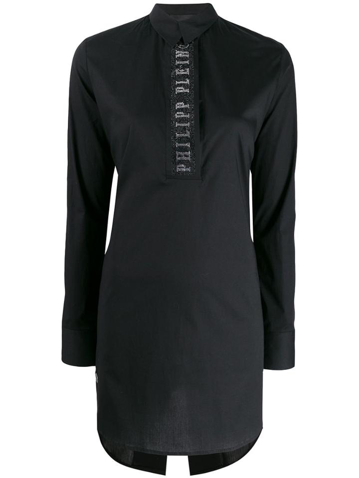 Philipp Plein Crystal Logo Shirt - Black