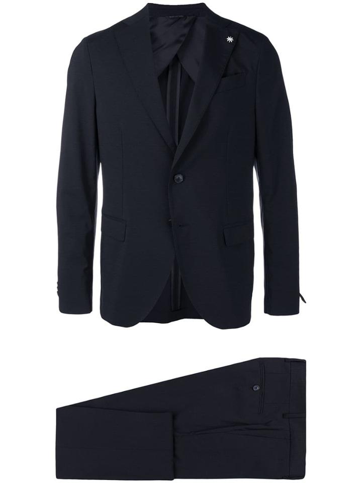 Manuel Ritz Single Breasted Blazer - Blue