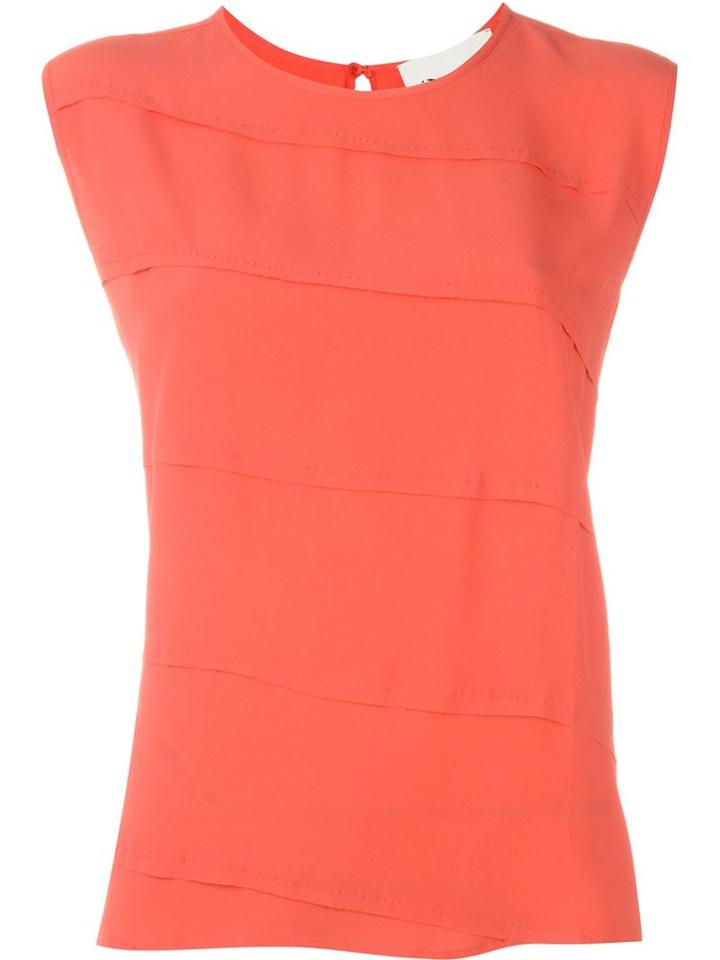 8pm Panelled Sleeveless Blouse, Women's, Size: Xxs, Yellow/orange, Silk/acetate