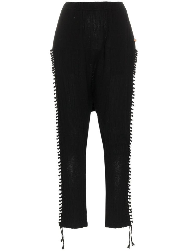 Caravana Black Cotton Jute Trousers