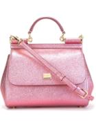 Dolce & Gabbana Small Sicily Tote, Women's, Pink/purple, Leather