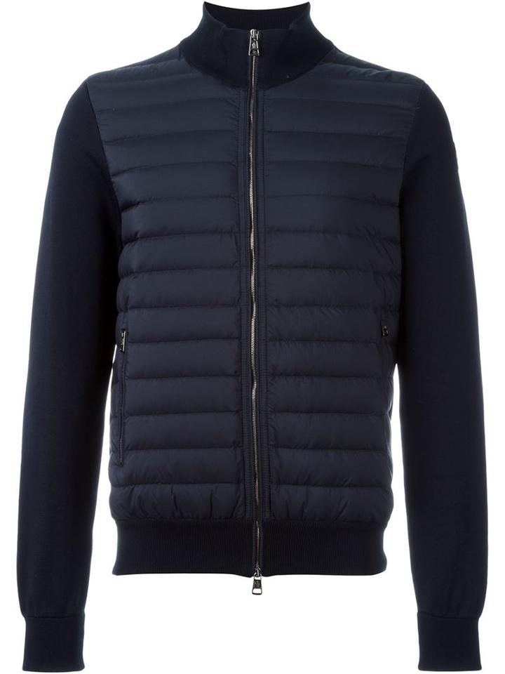 Moncler Padded Front Jacket, Men's, Size: Medium, Blue, Polyamide/feather Down