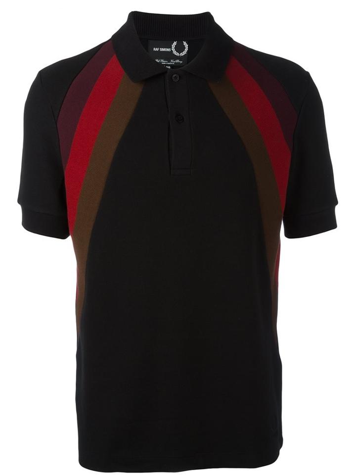 Raf Simons X Fred Perry 'piqué' Polo Shirt, Men's, Size: 42, Black, Cotton/wool