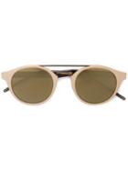 Bottega Veneta Round Framed Sunglasses, Adult Unisex, Grey, Acetate/metal (other)