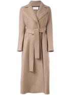 Harris Wharf London Belted Coat, Women's, Size: 42, Brown, Virgin Wool