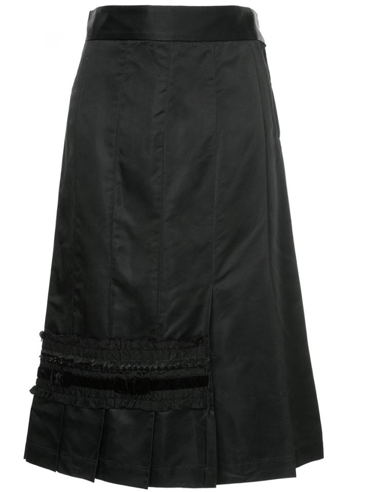 Comme Des Garçons Vintage Pleated Detail Skirt - Black