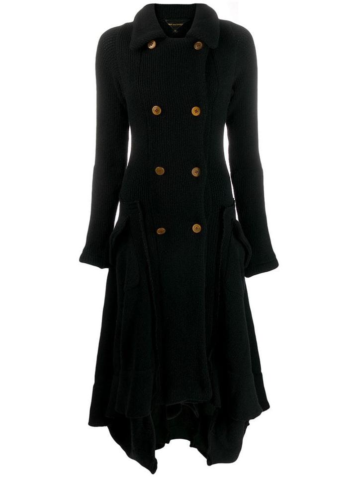 Comme Des Garçons Pre-owned Long Knitted Coat - Black