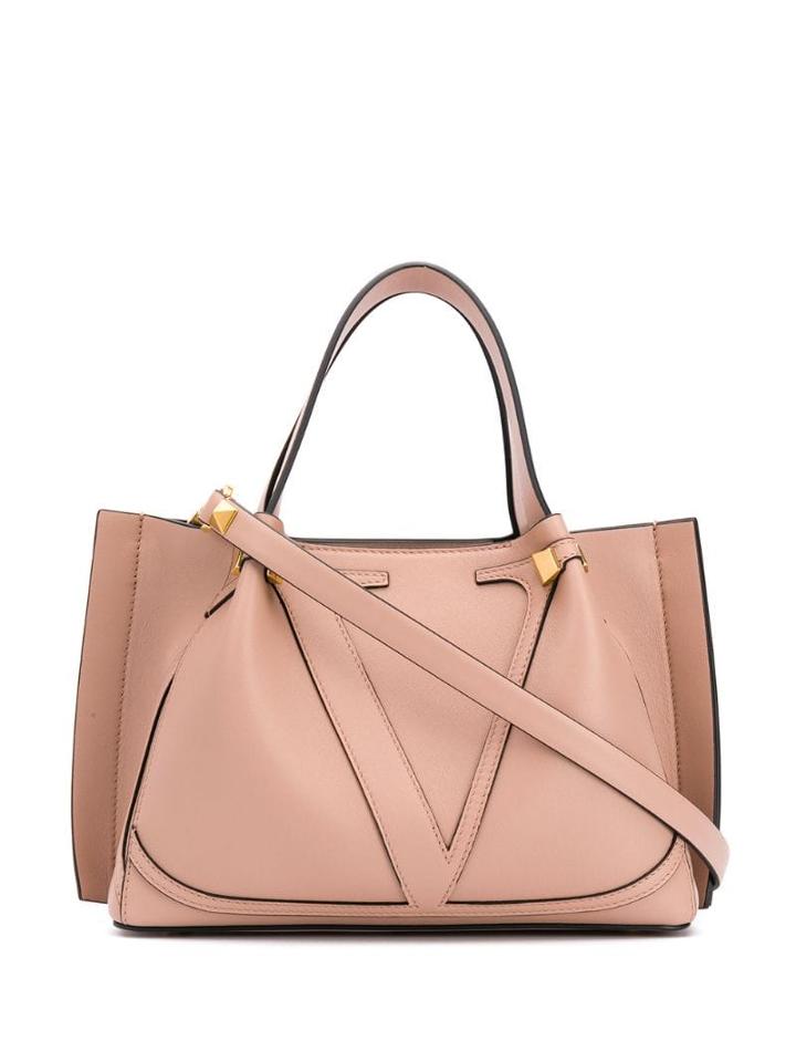 Valentino Valentino Garavani V Logo Tote Bag - Pink