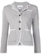 Thom Browne Contrast Trim Buttoned Jacket