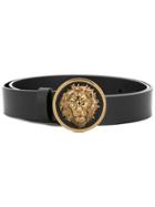 Versus Lion Embellished Belt - Black