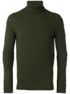 Eleventy Cable Knit Sweater - Green