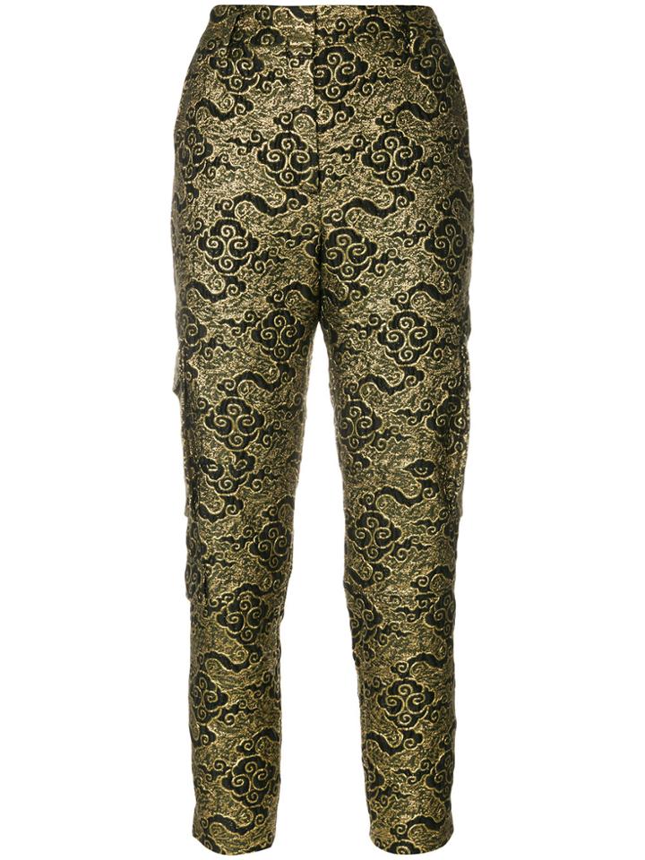 Dorothee Schumacher Jacquard Slim Fit Trousers - Green
