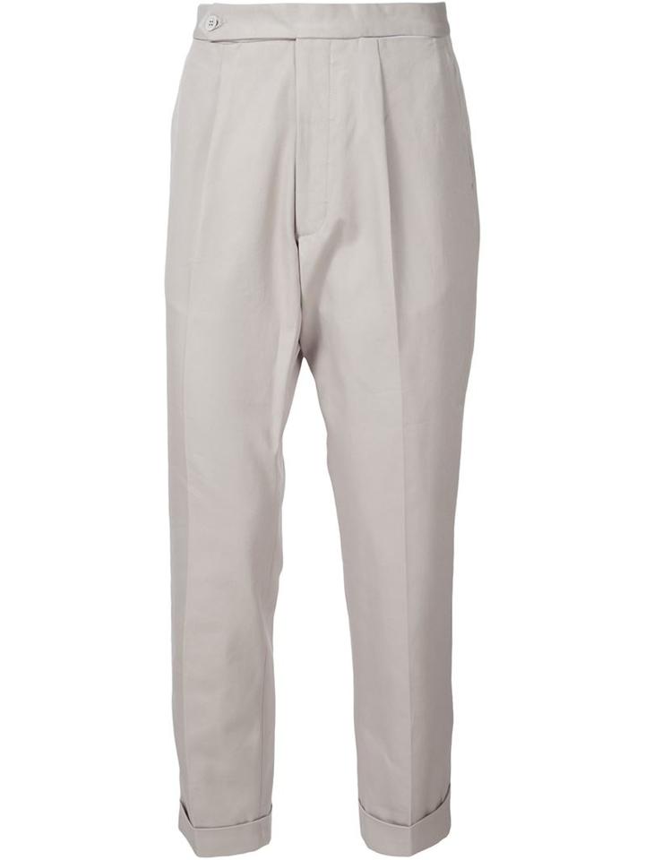 Palm Angels Front Pleat Cropped Trousers