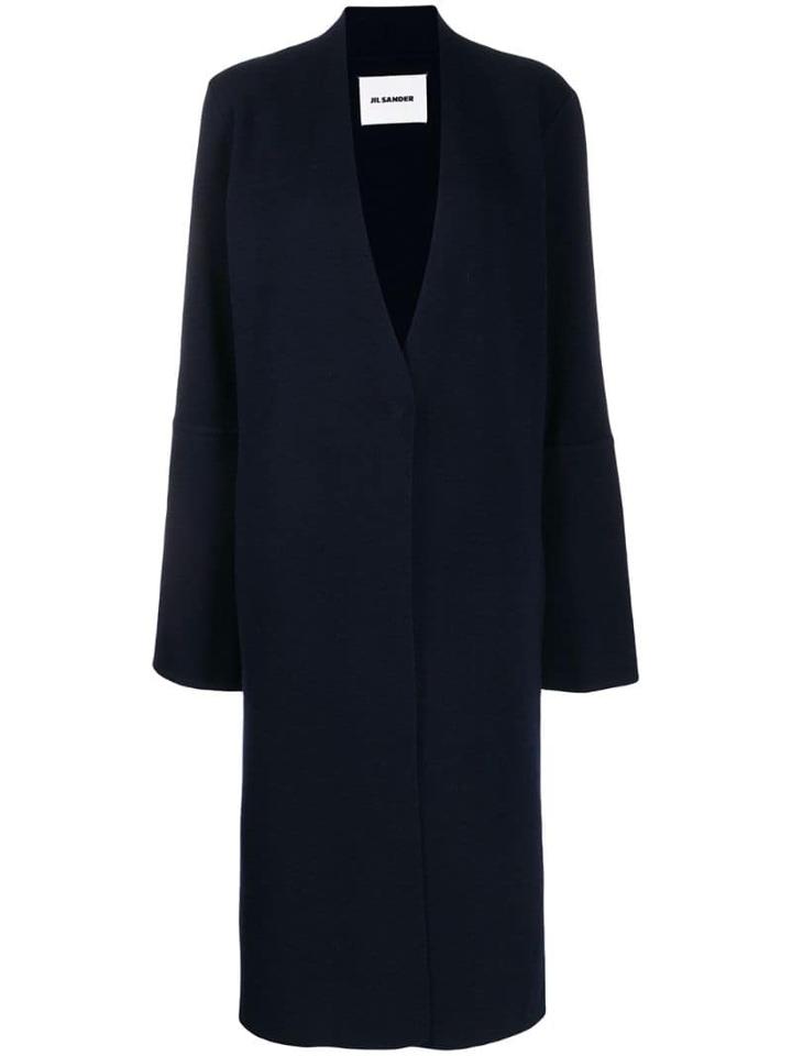 Jil Sander Cashmere Midi Coat - Blue