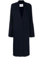 Jil Sander Cashmere Midi Coat - Blue