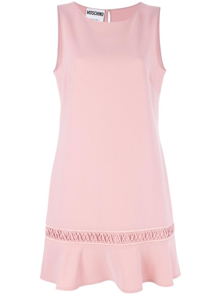 Moschino Lace Up Low Waist Dress - Pink & Purple