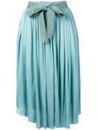 Forte Forte Asymmetrical Pleat Skirt - Blue