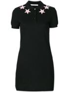 Givenchy Star Appliqué Polo Dress - Black