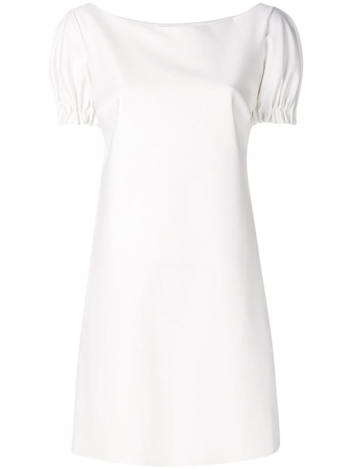 Chiara Boni La Petite Robe Ruched Sleeves Mini Dress - White