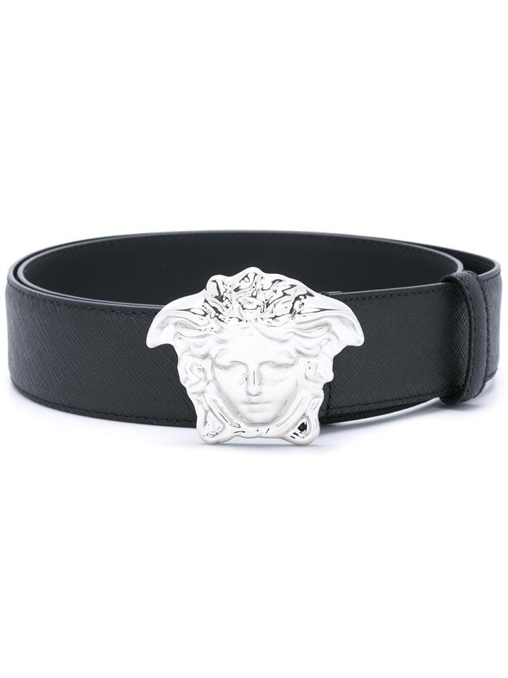 Versace 'palazzo Medusa' Belt, Men's, Size: 110, Black, Leather