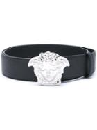 Versace 'palazzo Medusa' Belt, Men's, Size: 110, Black, Leather