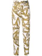 Versace Jeans Roman Column Print Jeans - White