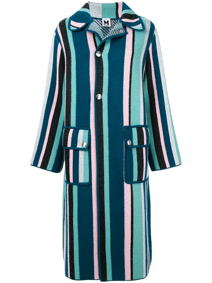 M Missoni Striped Coat - Blue