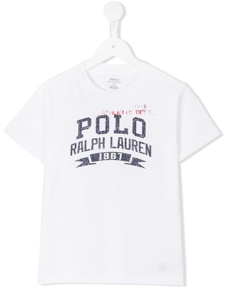 Ralph Lauren Kids Logo Print T-shirt, Toddler Boy's, Size: 5 Yrs, White