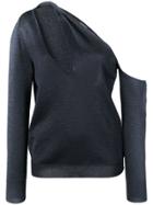 Cushnie One Shoulder Sweater - Black