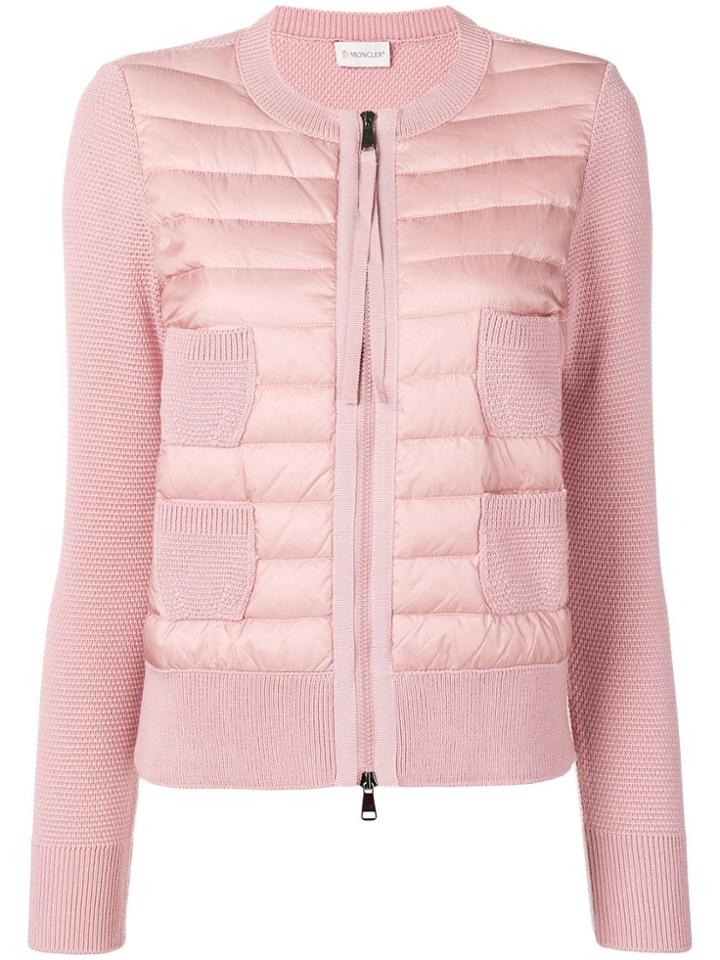 Moncler Zipped Padded Cardigan - Pink