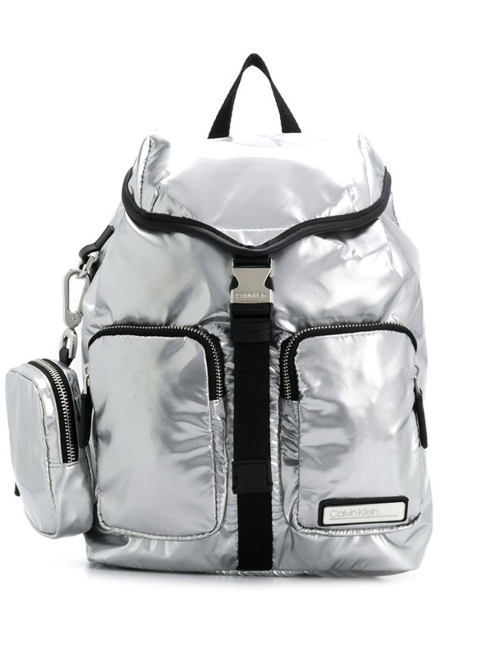 Calvin Klein Metallic Multi-pocket Backpack