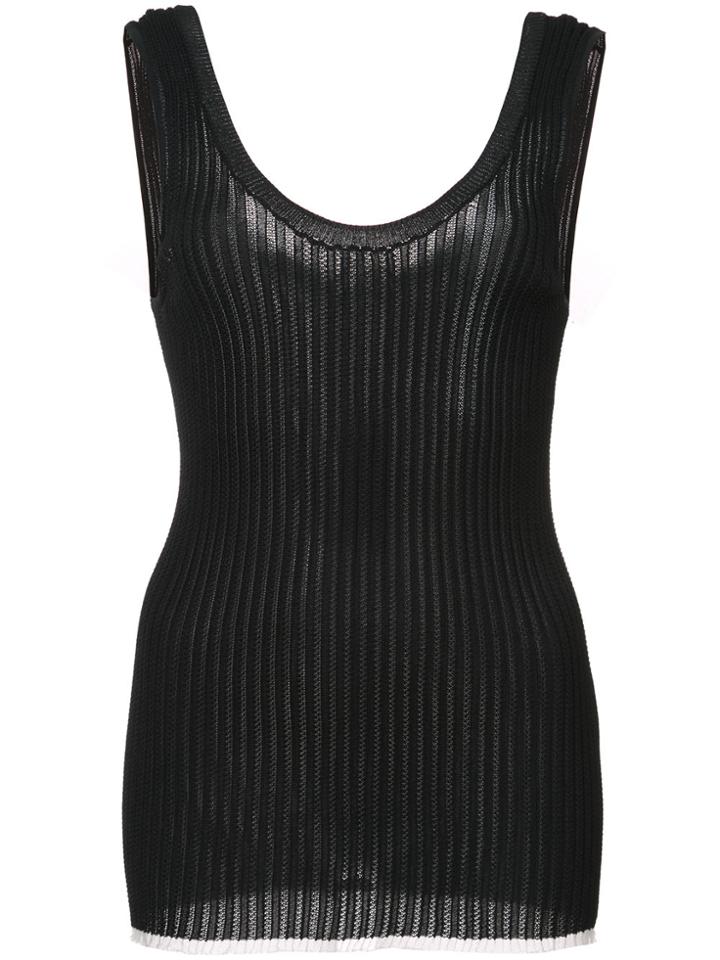 Proenza Schouler Ribbed Tank Top - Black