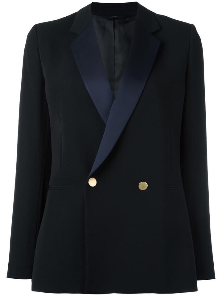 Paul Smith Double Breasted Tuxedo Blazer, Women's, Size: 40, Black, Wool/acetate/viscose