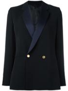 Paul Smith Double Breasted Tuxedo Blazer, Women's, Size: 40, Black, Wool/acetate/viscose