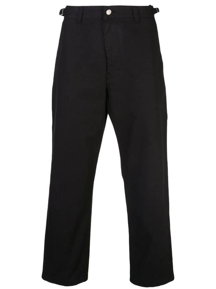 Ami Paris Worker Straight Fit Trousers - Black