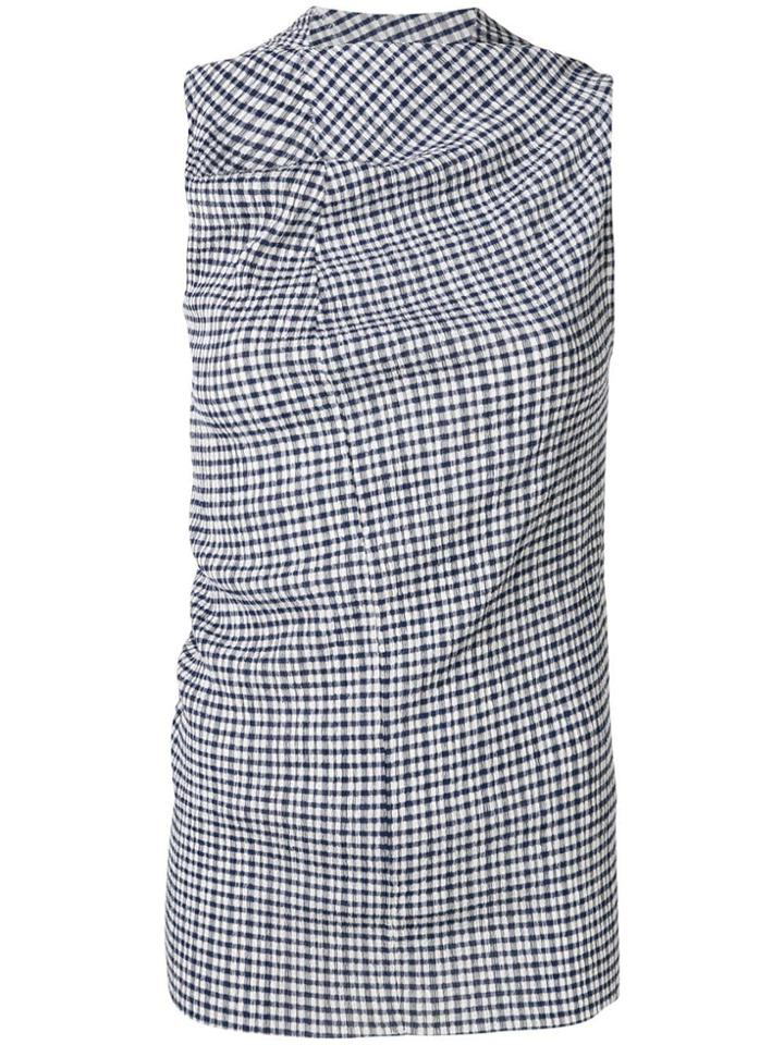 Jil Sander Checked Tank Top - Blue