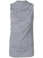 Jil Sander Checked Tank Top - Blue