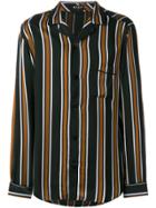 Tiger Of Sweden Striped Open Collar Shirt - Black
