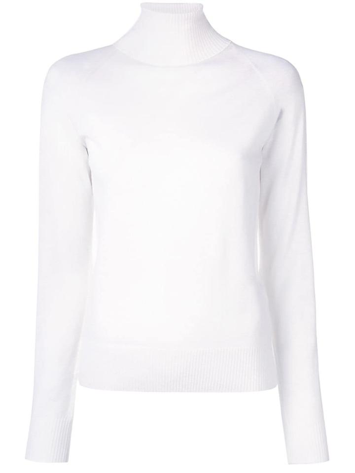 Joseph Turtle Neck Jumper - White