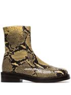 Marni Snakeskin Embossed Boots - Neutrals