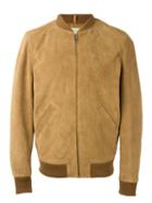 A.p.c. The Ferris Bomber Jacket, Men's, Size: Medium, Brown, Calf Leather/polyester