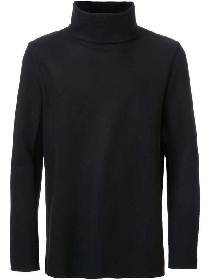 Kazuyuki Kumagai Roll Neck Jumper, Men's, Size: 1, Black, Cashmere/wool